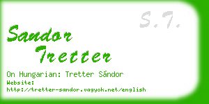 sandor tretter business card